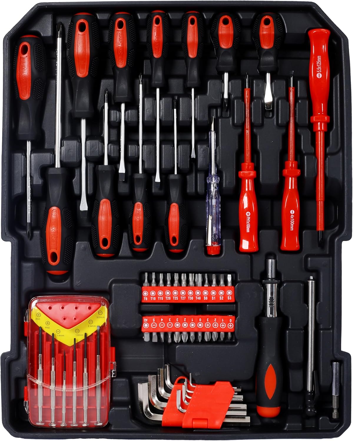 969pcs Aluminum Trolley Case Tool Set Toolbox Storage Case General Household Tool Kit - Perfect for Homeowner with Tool Belt,Gift on Father's Day (Black) tool box with wheels