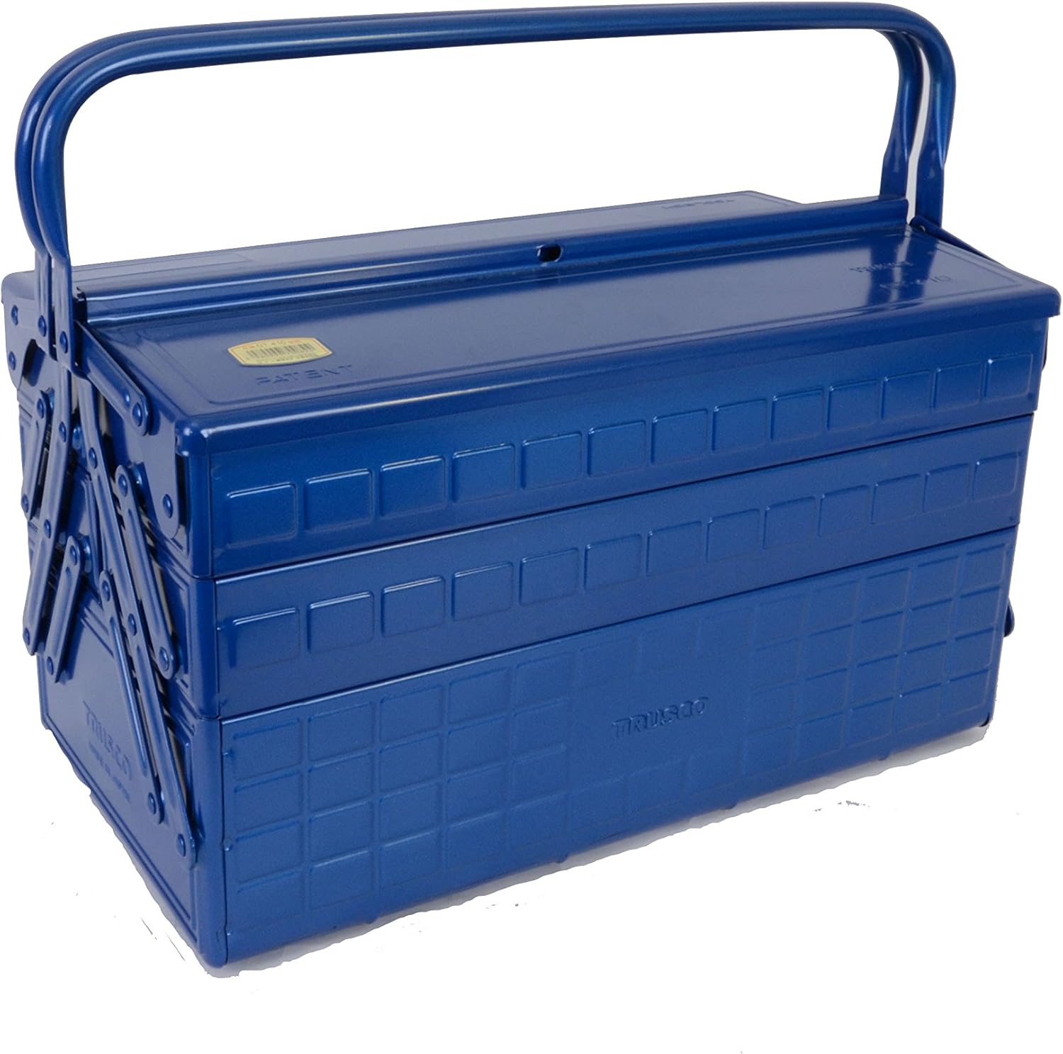 TRUSCO GT-410-B 3-Tier Tool Box, 16.2 x 8.7 x 13.4 inches (412 x 220 x 343 cm), Blue
