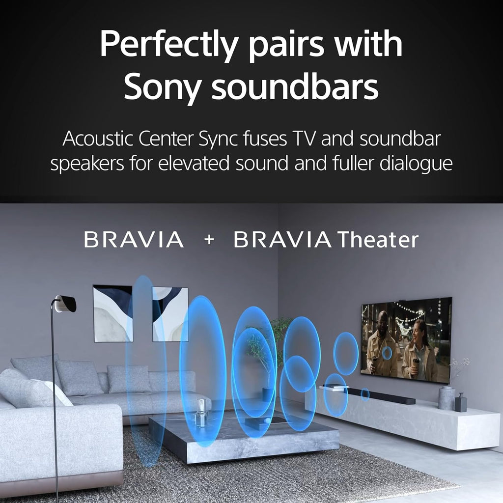 Sony 75 Inch Mini LED QLED 4K Ultra HD TV BRAVIA 7 Smart Google TV with Dolby Vision HDR and Exclusive Features for PlayStation®5 (K-75XR70), 2024 Model BRAVIA Theater Bar 9 Sound Bar