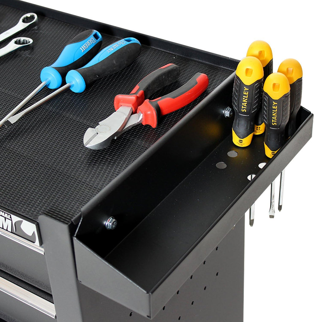 Tool Chest Heavy Duty Cart Steel Rolling Tool Box with Lockable Doors (TZ12 Black)