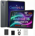 Topsand 10-inch Tablet Android 16,120Hz Display,T7200 Octa-core,20GB+64GB+2TB Expandable,6000mAh, Gemini AI,Face ID,Widevine L1,GPS, Tablet with Case