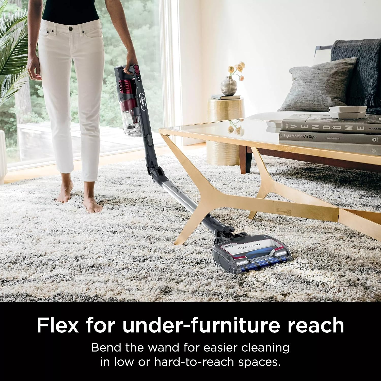 Shark R-IZ464H Vertex Cordless Stick Vacuum with DuoClean PowerFins, Lightweight, Pet Hair, HEPA, 60 Min Run Time - Certified Refurbished