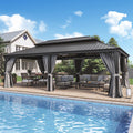 24 Ft. W X 14 Ft. D Metal Patio Deluxe Gazebo