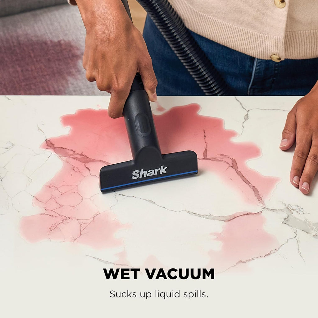 Shark EveryMess Ultra-Powerful 3-in-1 Wet Vac, Dry Vac, & Stain Eliminator with StainForce Technology, Perfect for Homes, Pets, and Cars, 3 Accessories and Cleaning Solution, Gray, VX101