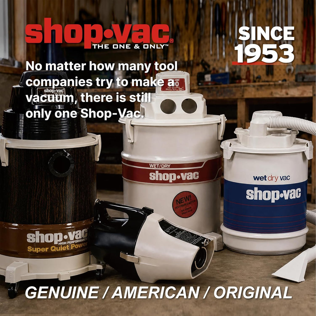 Shop-Vac 5 Gallon 5.5 Peak HP Wet/Dry Vacuum, Wall Mountable Compact Shop Vacuum with 18+7Ft Long Hose & Attachments, Ideal for Jobsite, Garage, Car & Workshop. 9522236