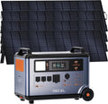 OSCAL 6000W Solar Generator With 4×400W,120V/240V Split Phase Voltage Portable Power Station PowerMax 6000, 6000w AC Output (9000W Surge),2400W MPPT Solar for Emergency 777