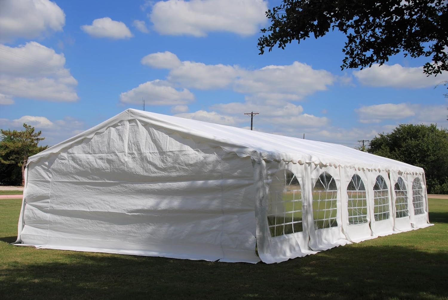 DELTA 40'x20' Budget PE +(2) Long Bags + (2) Short Bags, Large Party Tent,Event Canopy, carpas para Fiestas.Wedding Tents Garden Shelter Gazebo,Outdoor Canopy, with Waterproof Top Cover