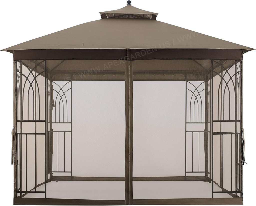 APEX GARDEN Harmony 10 ft. x 10 ft. Gazebo with Mosquito Net