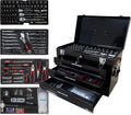 Campfun 439PCS Tool Set, Mechanic Tool Set for Home, Tool Box Set 4-Tier Socket Wrench Ratchet Plier Nails, Home Tool Set Mechanics Kit with 3 Drawers for Adults Man Handyman, Black