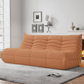 WHGBJA Bean Bag Chairs for Adults, BeanBag Reading Chair Memory Foam Couch 3-Seater, Floor Chair Soft Teddy Material, Comfy Reading Nook Chairs for Bedroom Living Room Office (Orange)