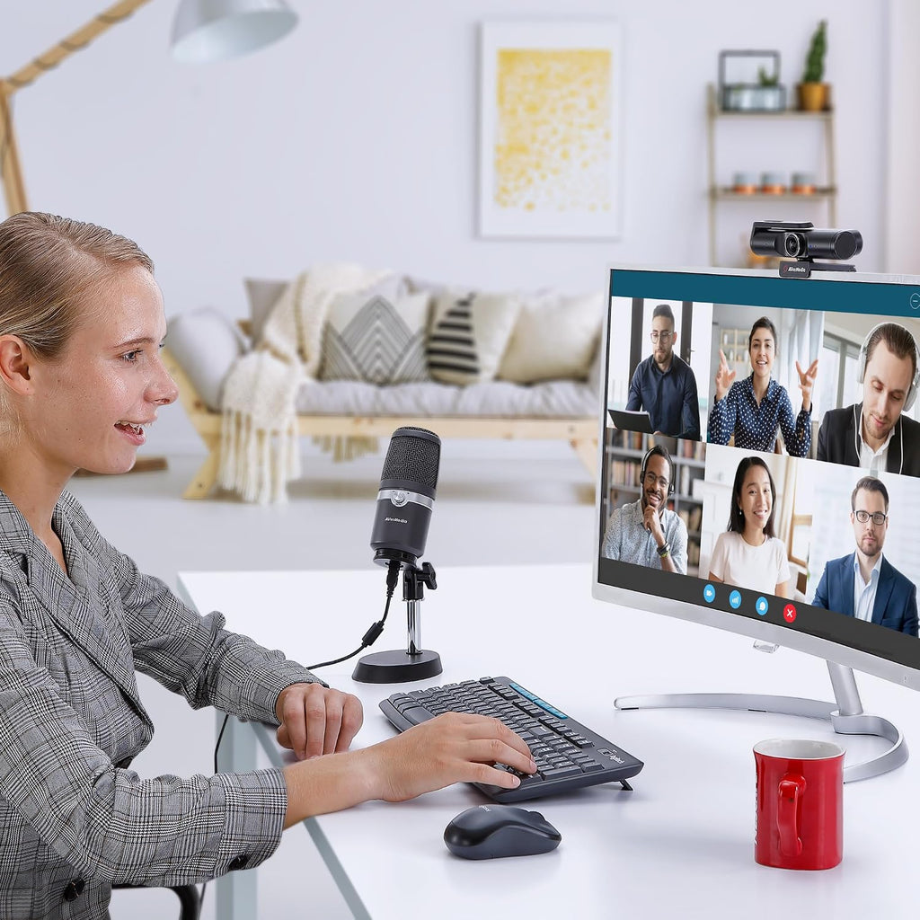 AVerMedia 4K webcam for PC, Gaming Camera for Streaming, Video Calls, Built-in Mic, Privacy Cover, for Teams, Google Meet, Zoom, OBS and more, for PC/Mac - PW513 Live Streamer CAM