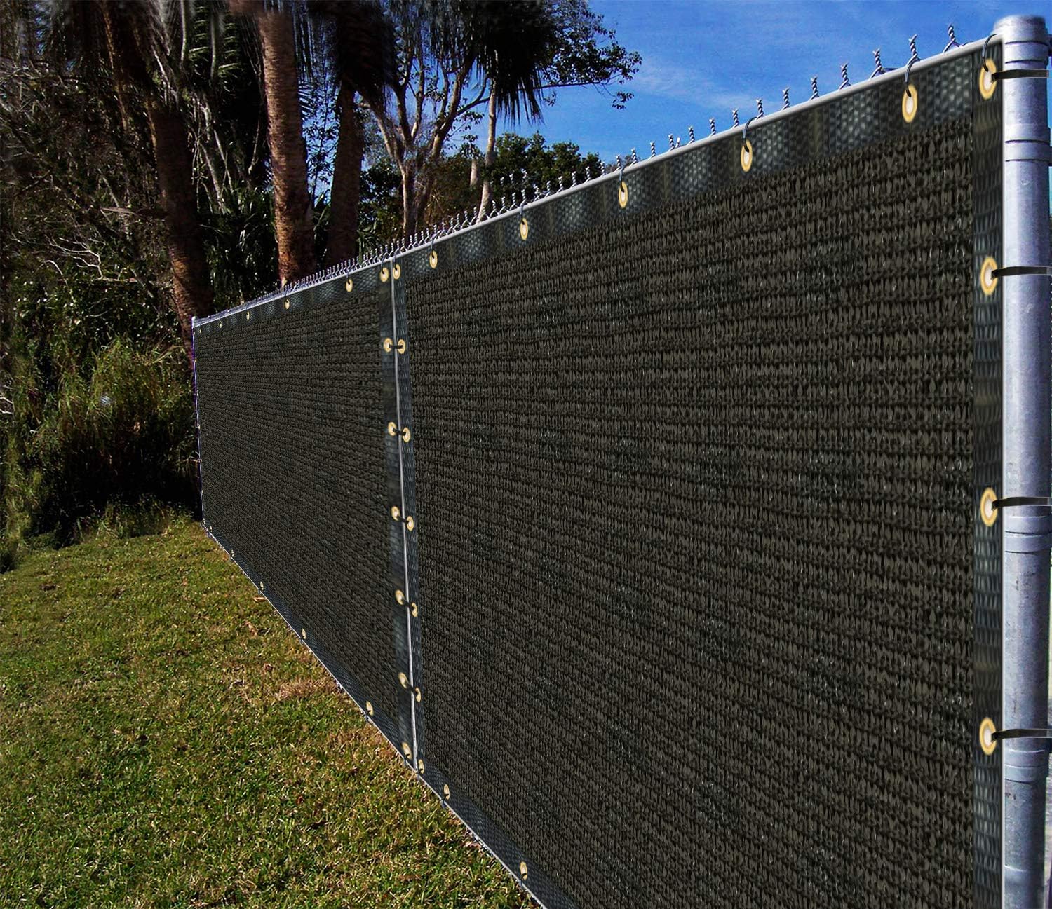 Ifenceview 16' x 12' Black Fence Privacy Screen Fence Cover Panels Mesh Net for Construction Site Yard Driveway Garden Pergolas Gazebos Railing Canopy Awning 165 GSM