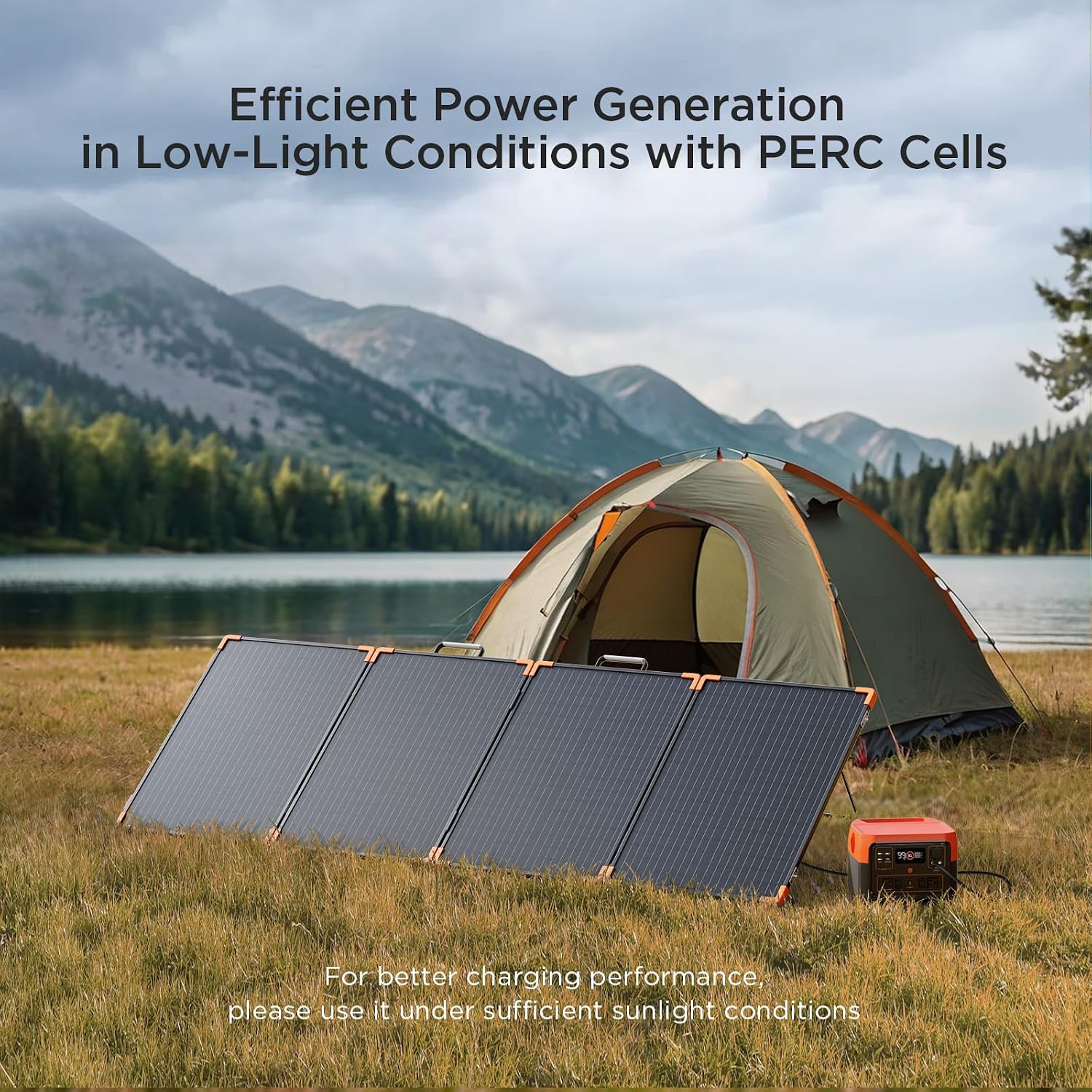 ZOUPW 200W Portable Solar Panel (Tempered Glass),Heavy-Duty Foldable Mono Solar Charger for Jackery Explorer 1000 v2/EcoFlow Delta 2/Bluetti,IP67 Waterproof Off-Grid Power for RV Camping Power Backup