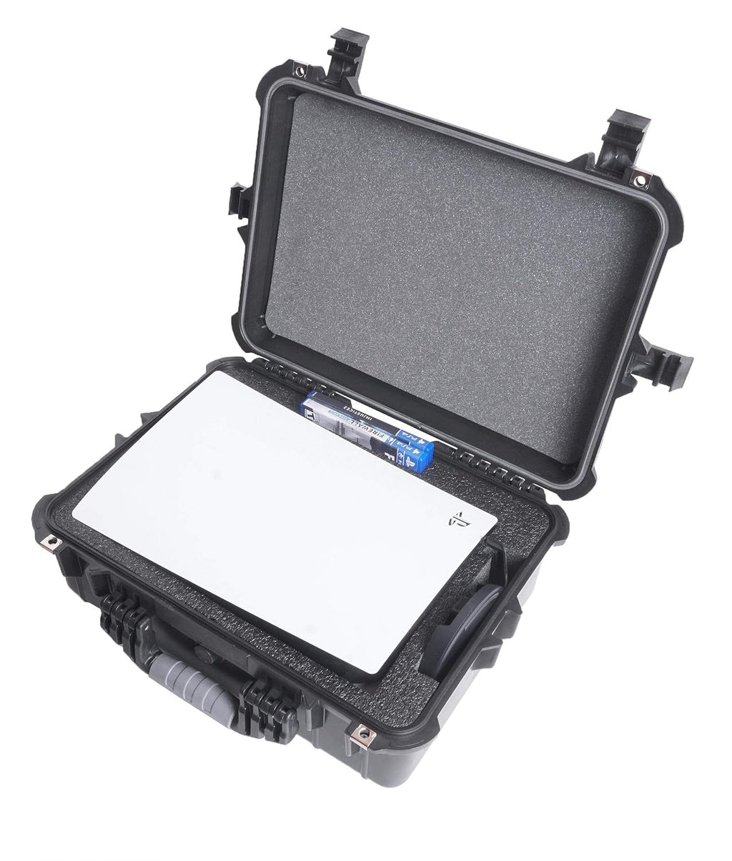 Case Club Case to fit (Gen 1) PS5 - Hard Shell Waterproof Travel Case fits PlayStation 5 Console (Disc or Digital), Controllers, Games, Stand, & Accessories