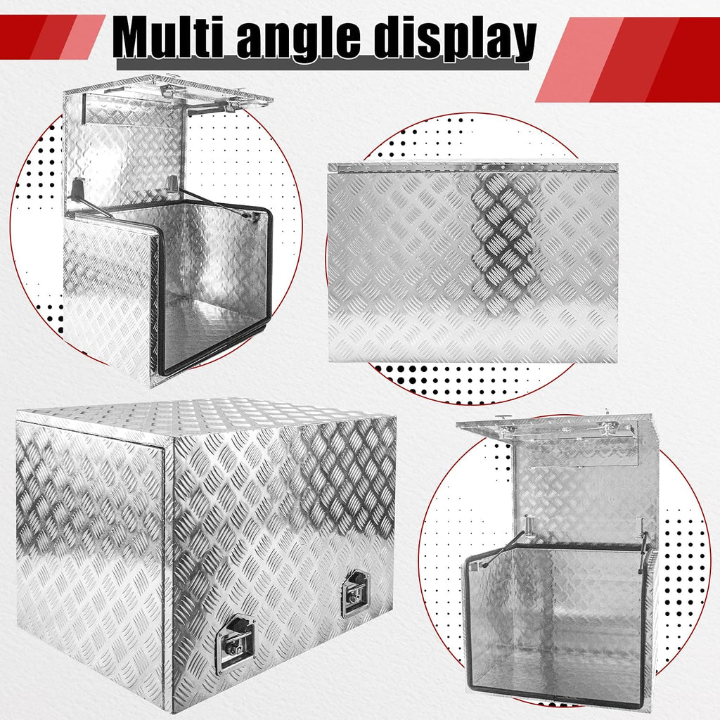 30x23x23 Inch Aluminium Generator Toolbox Heavy Duty Generator Storage Box Fully Sealed with Lock and Keys suitable for RV Garage