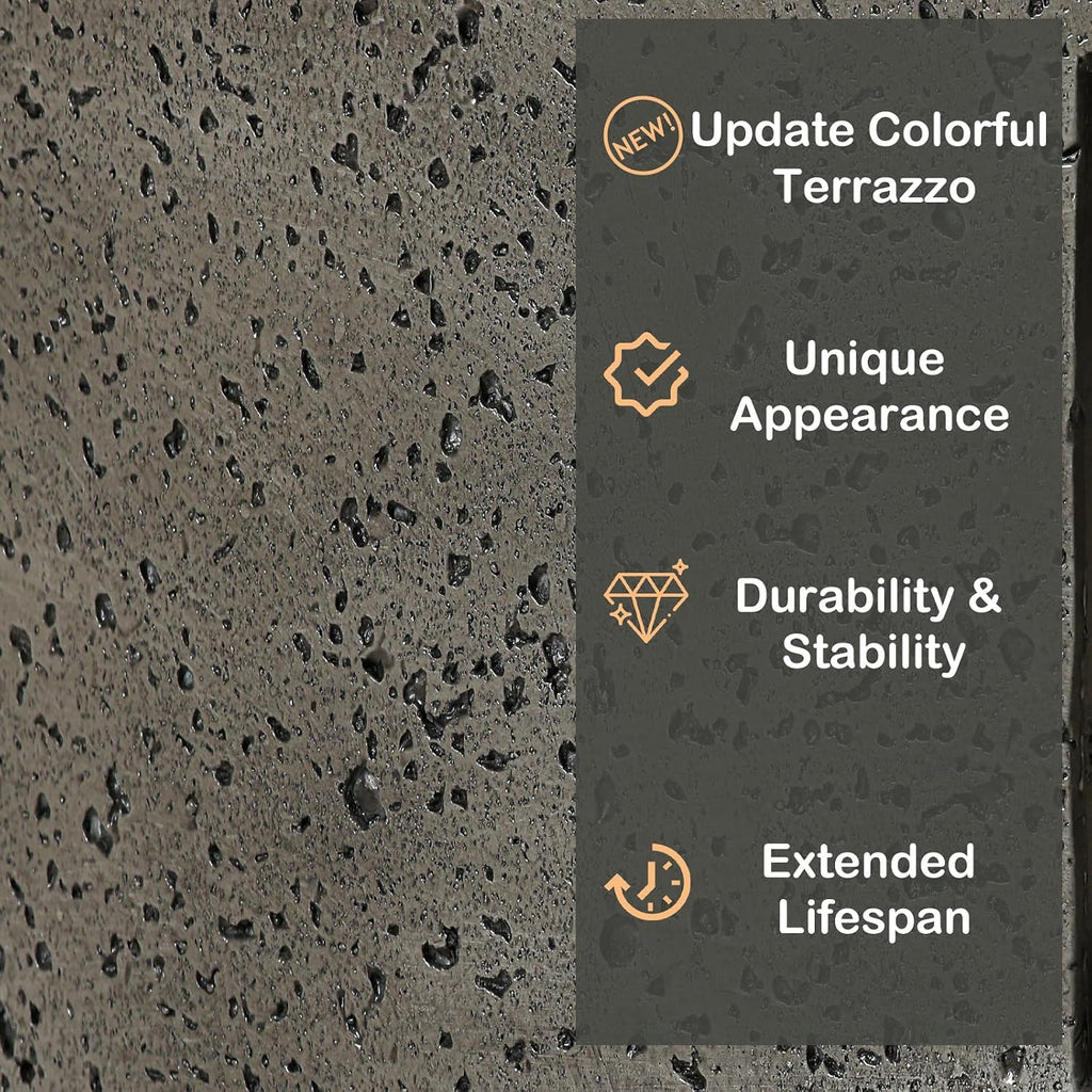 SUNBURY Outdoor Travertine Fire Pit Table, Propane Gas Fire Pit, 56 x 28 Inch Rectangle Outdoor Firepit Table, 50000 BTU Fire Table for Patio Set, Gray