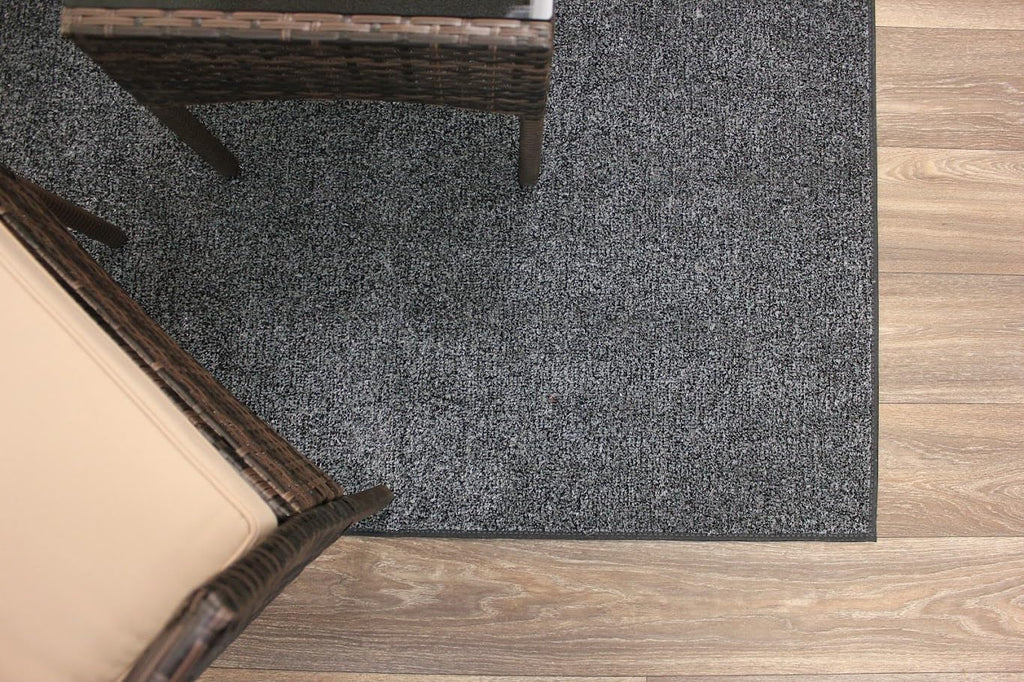 KOECKRITZ Outdoor Artificial Grass Turf Area Rugs | Fake Floor Grass Carpet for Garage, Work Space, Patio, Deck, Pool Area | Non Slip Door Mat for Home and Commercial Use - 12' x 18' Granite