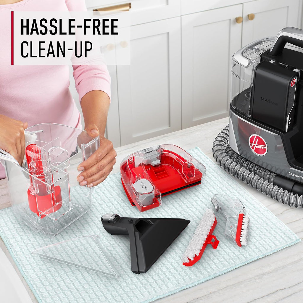 Hoover ONEPWR CleanSlate Cordless Portable Carpet + Upholstery Spot Cleaner Machine, Powerful Suction, Versatile Tools, Car and Auto Detailer, Pair with Hoover Spot & Upholstery Cleaner Solution