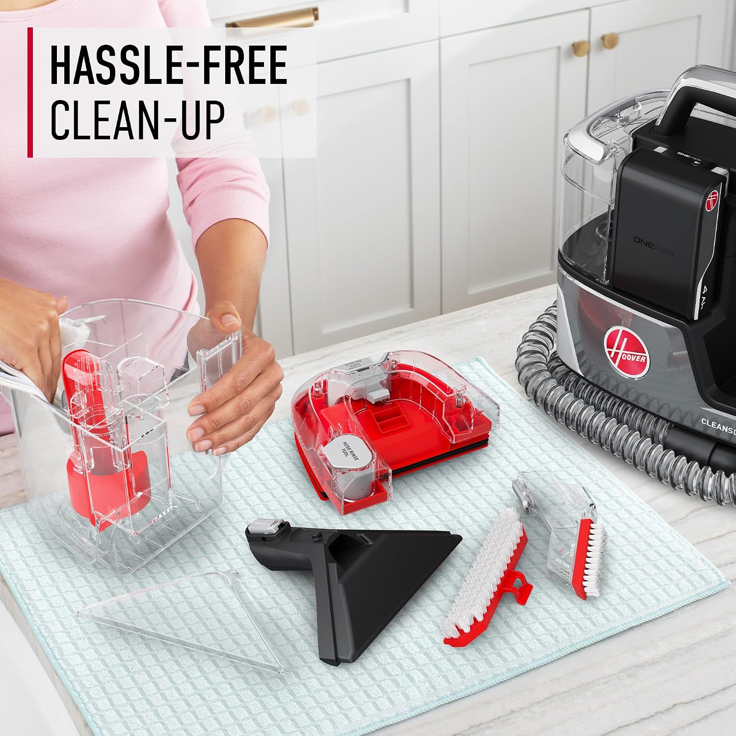 Hoover ONEPWR CleanSlate Cordless Portable Carpet + Upholstery Spot Cleaner Machine, Powerful Suction, Versatile Tools, Car and Auto Detailer, Pair with Hoover Spot & Upholstery Cleaner Solution