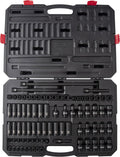 SUNEX Tools 80 Piece 3/8 in. Drive Master Impact Socket Set, Universal, Star, External Star, Extensions, Universal Joint, SAE and Metric, 8mm to 19mm and 5/16 in. to 3/4 in., CR-MO Steel, Model 3580