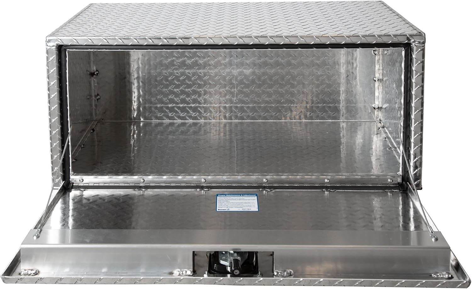 Buyers Products 1705153 Diamond Tread Aluminum Underbody Truck Tool Box, 14 x 12 x 30, Made in USA, .100 in. Thick, Corrosion Resistant, Locking Compression Latch, Secure Storage for Work Trucks