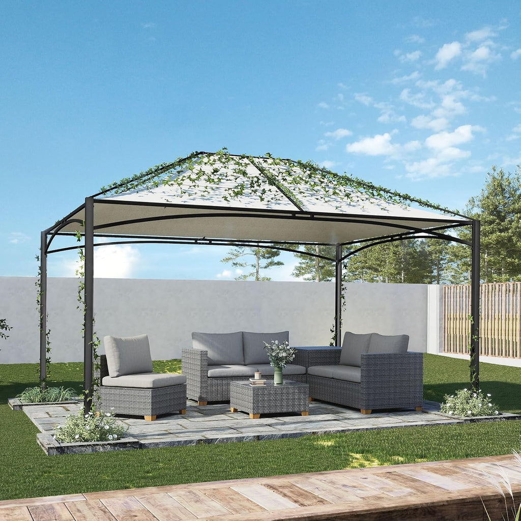 Grand Patio 10x13 FT Gazebo, Outdoor Garden Pavilion with Climbing Trellis for Vines and Plants