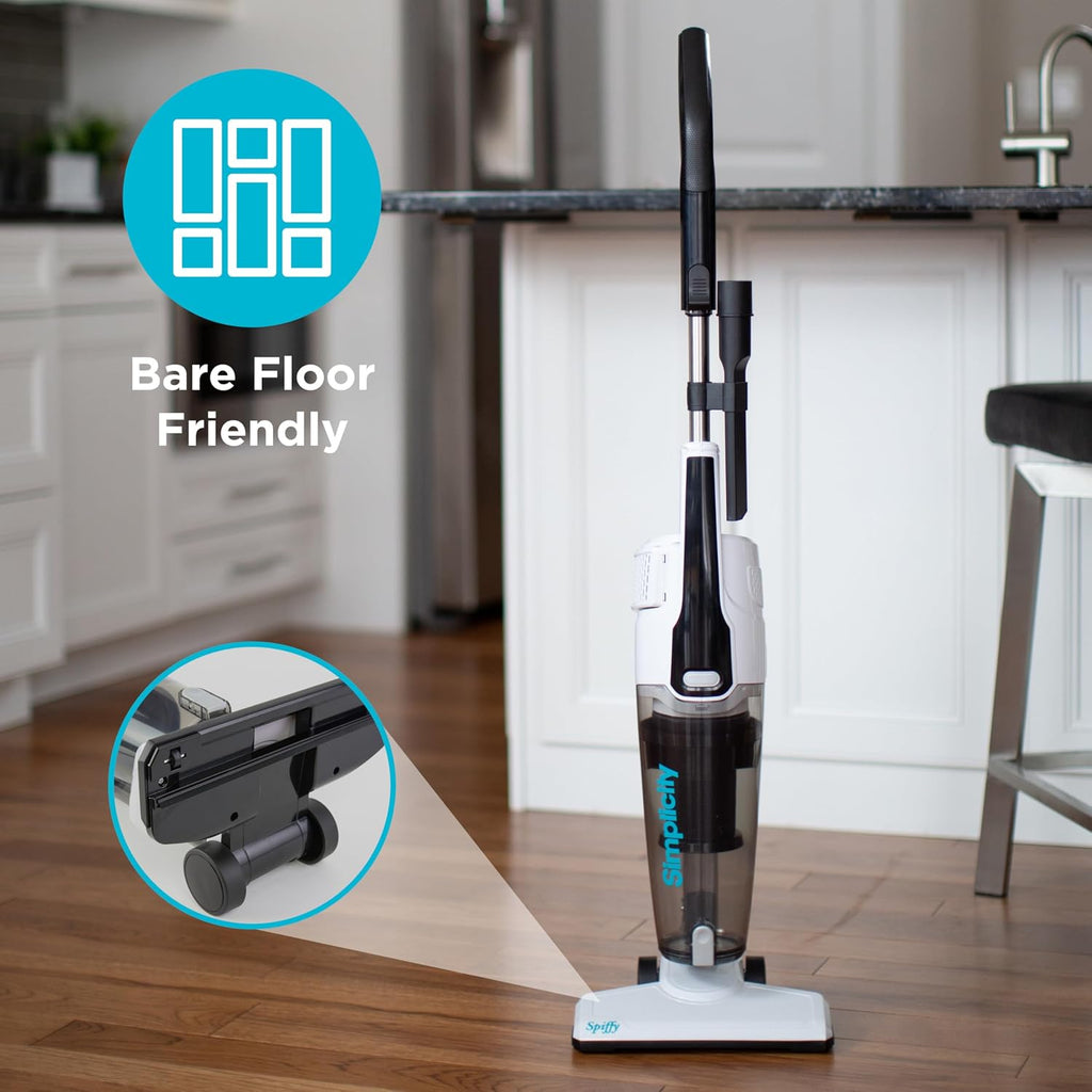 Bagless Broom Vacuum in White