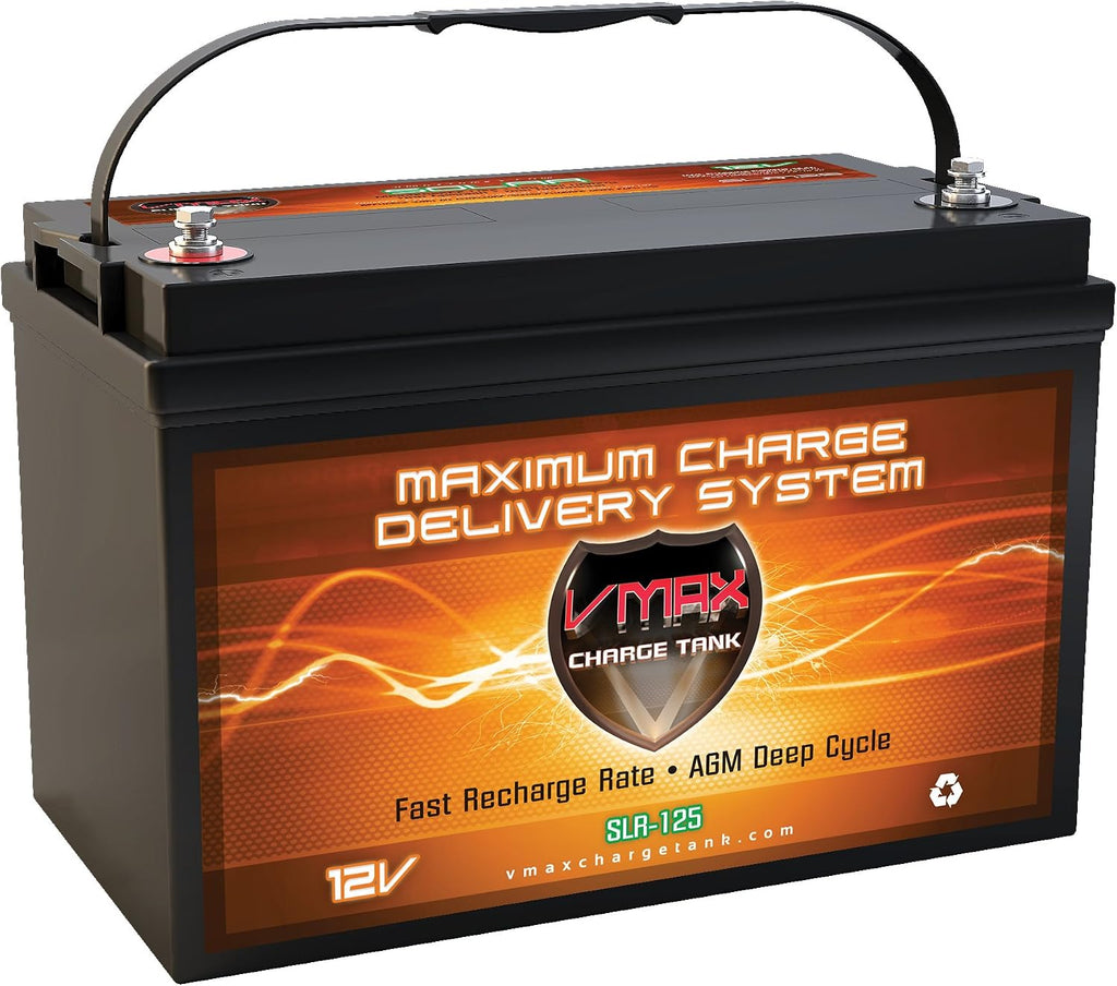 VMAXTANKS SLR125 Solar Battery 12 Volt 125Ah Group 31 Battery for Solar Wind Sump Pump Emergency Backup Generators and PV panels
