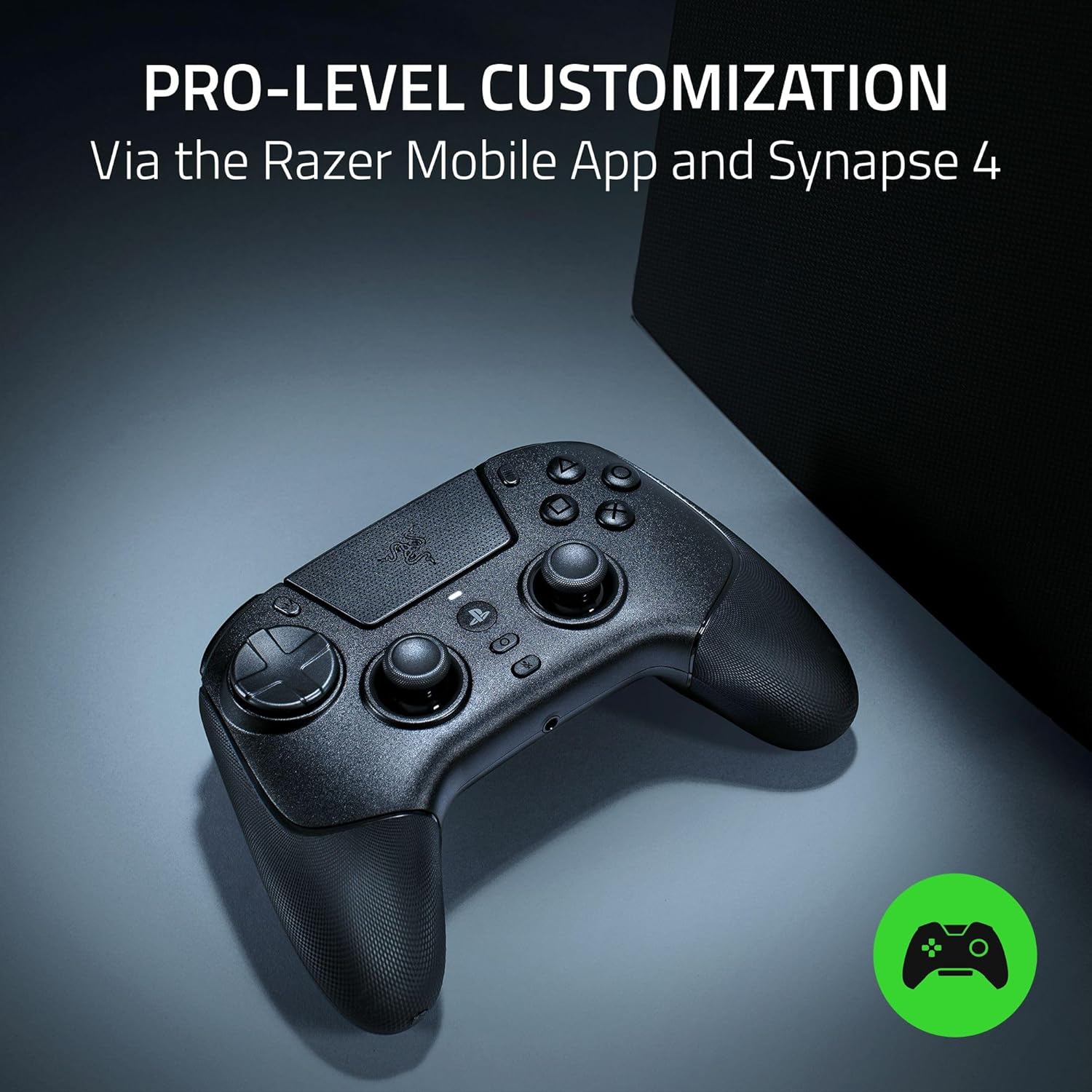 Razer Raiju V3 Pro Wireless Esports Controller – Officially Licensed for PlayStation, Lag-free Esports Grade Performance, 6 Remappable Buttons, TMR Thumbsticks, Fast Triggers, for PS5 & PC – Black