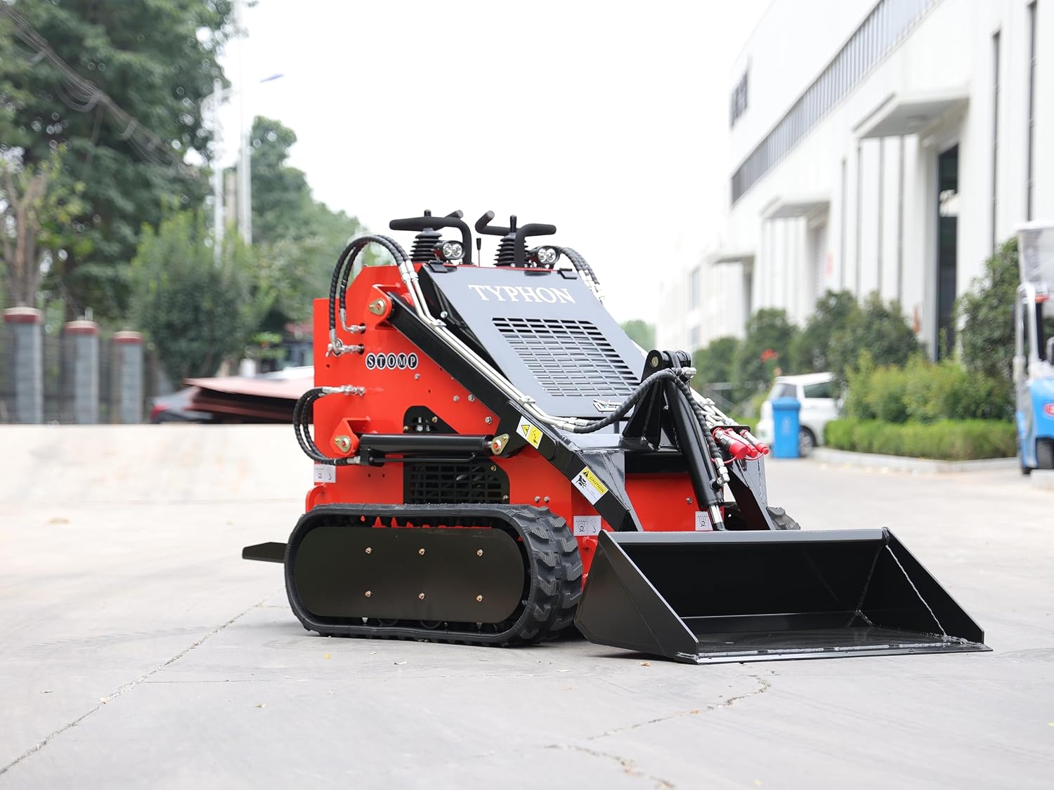 TYPHON STOMP Mini Skid Steer Loader – 1800lbs Skid Steer with Trench Filler– Compact Skid-steer Machine For Garden, Farms, Parks, Roads – Ideal for Digging, Drilling, Bull-Dozing