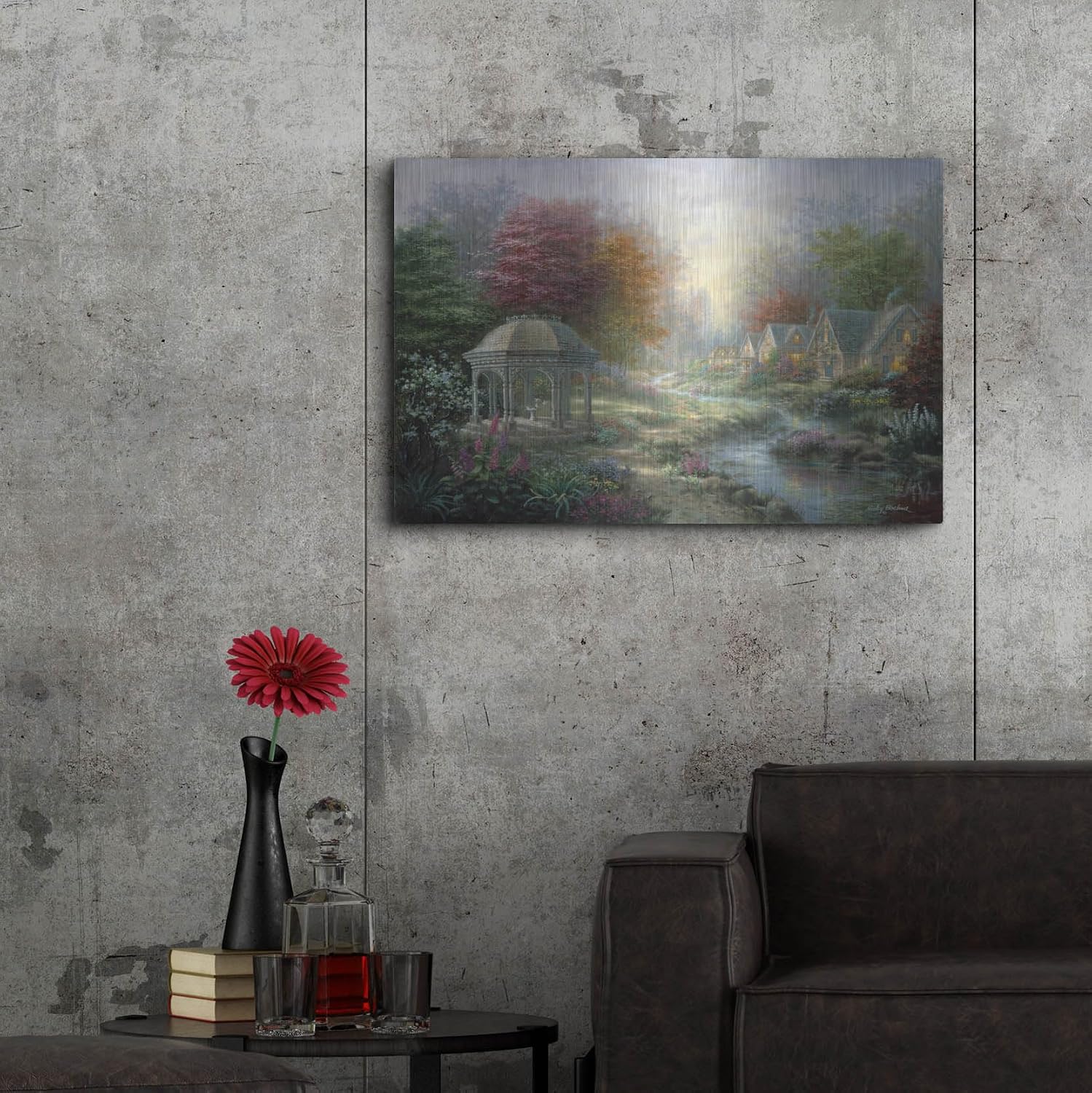 'Gazebo Village' by Nicky Boehme Metal Wall Art, 36' x 24'