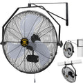 ZeboZap Walll and Pillar Mount Fan18 Inch IP44 Waterproof, 10ft Power Cord, 3 Speed, 4000CFM, Best for Commercial, Warehouse, Greenhouse, Workshop, Covered Patio, Gazebo and Factory, ETL Certified