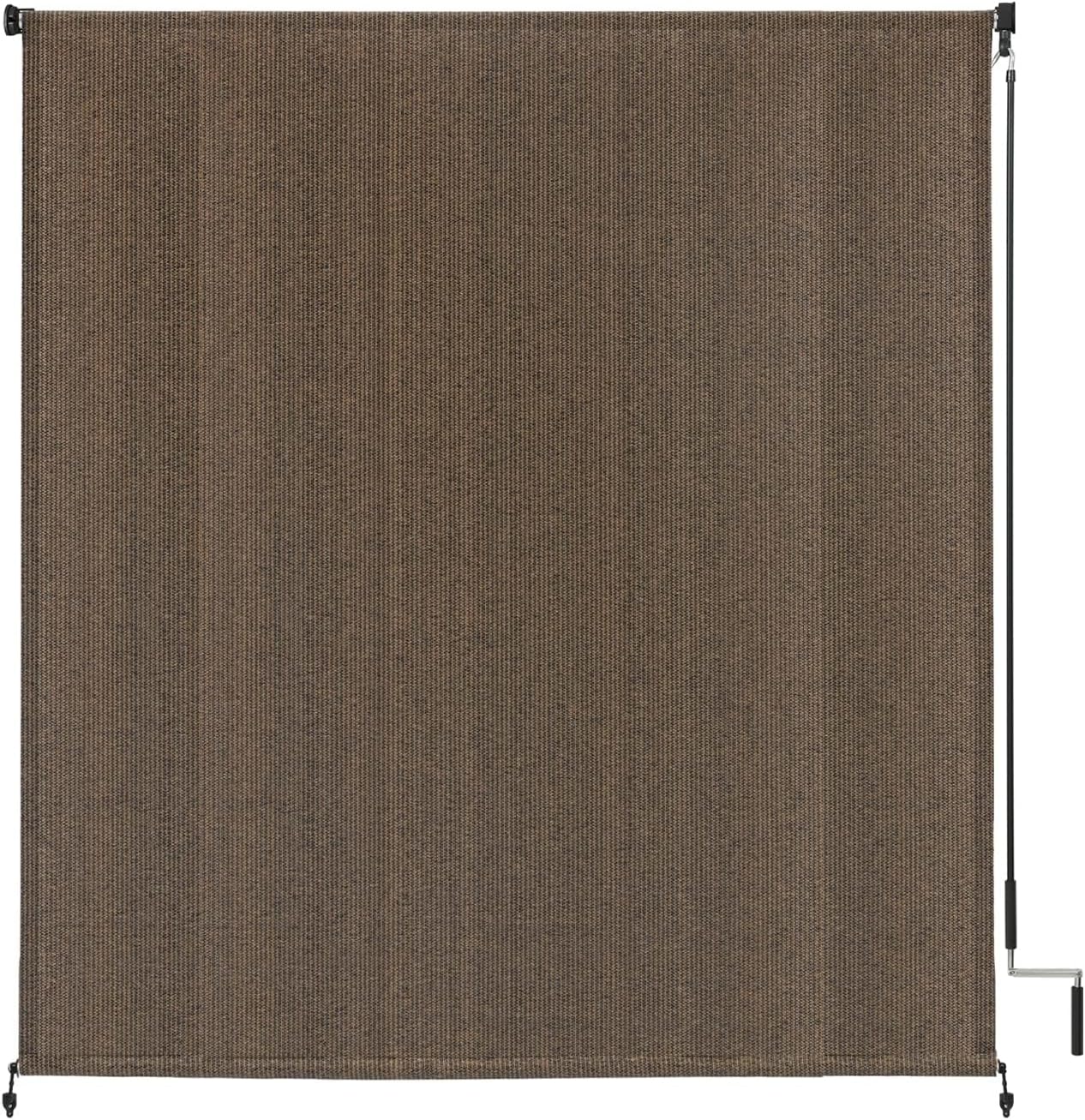 VICLLAX Outdoor Roller Shade Fabric for Porch Gazebo, Patio Cordless Blinds Roll Up Shade (9' W X 8' L), Mocha