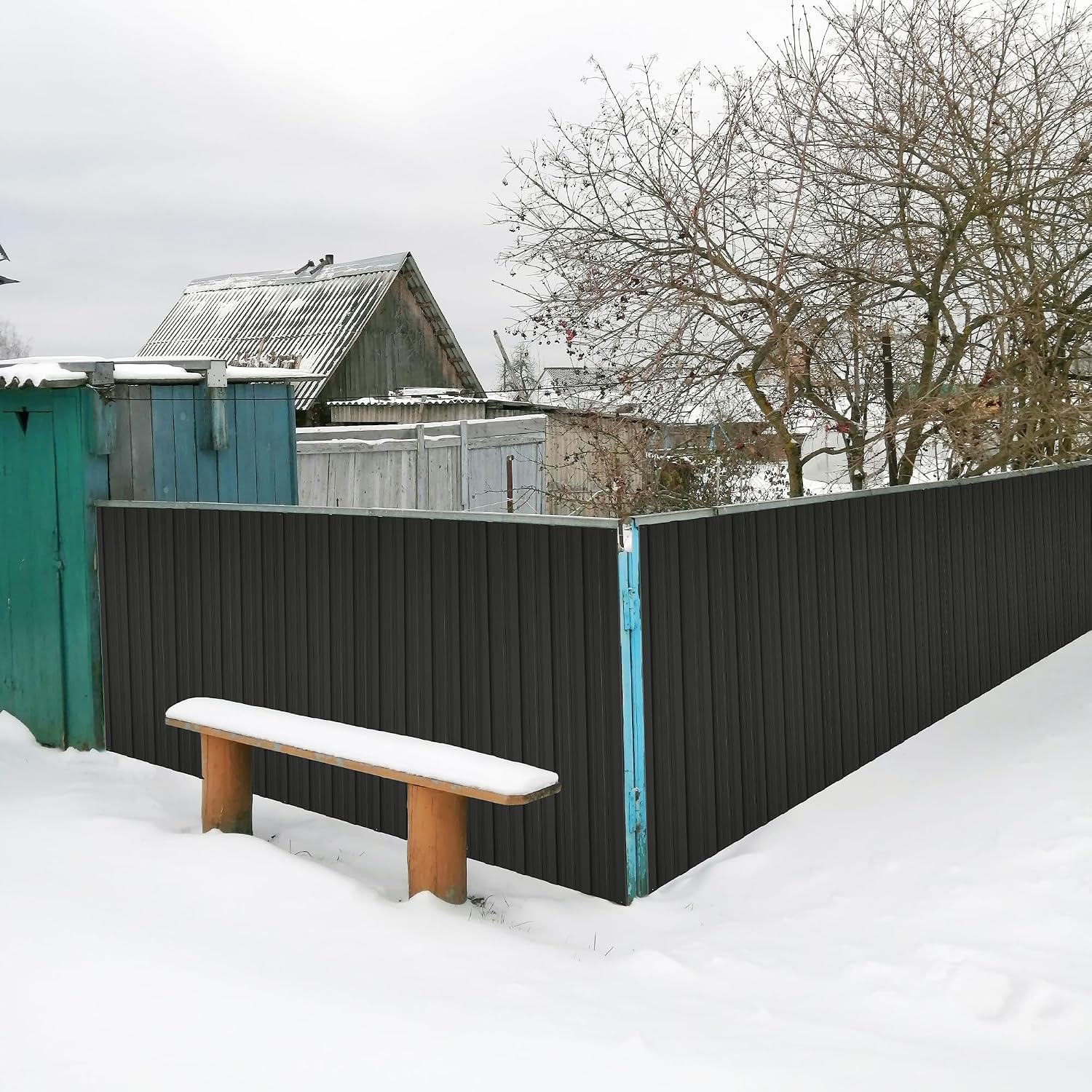 Metal Roof Panels 10Pcs Roofing Panels Galvanized Steel with Screw Resistant,Versatile and Durable Suitable for Garages,Sheds, Stables and Mobile Homes Black 70 sq.ft
