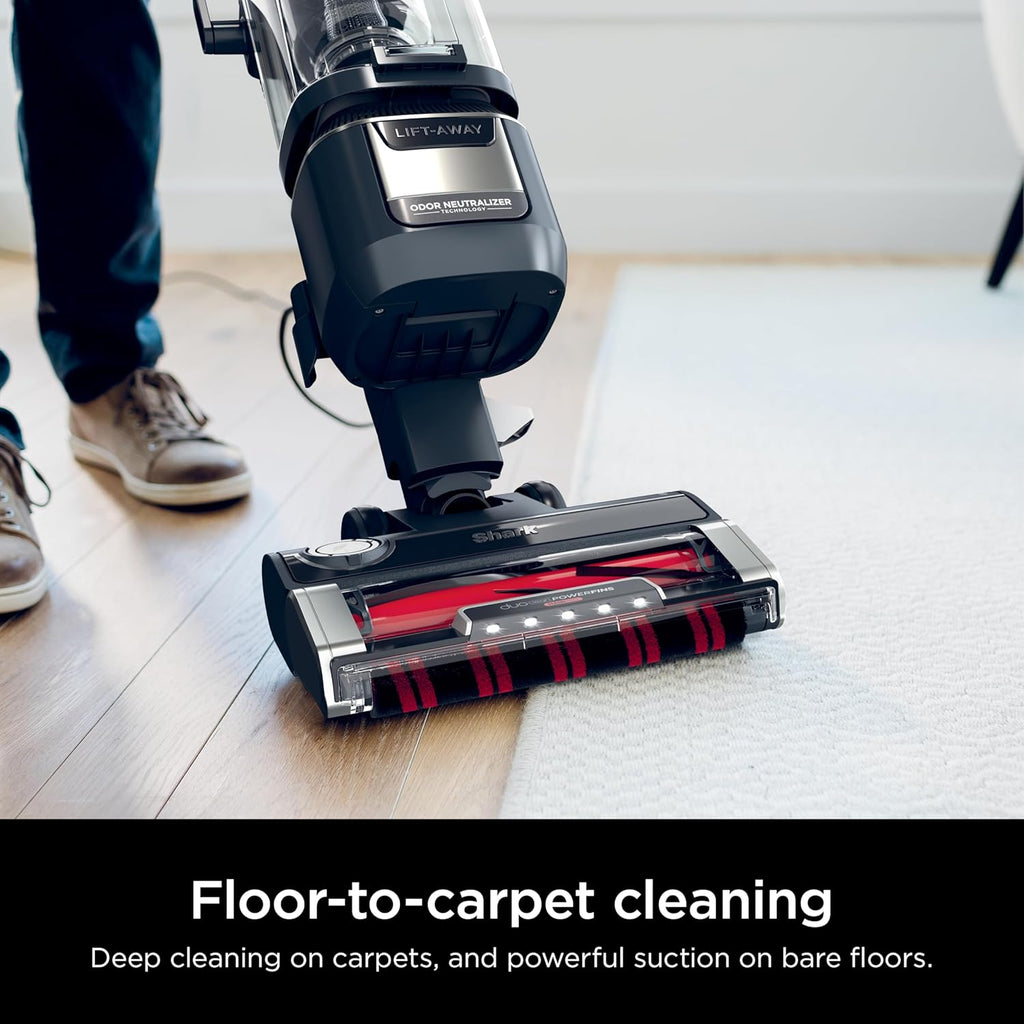 Shark Rotator Pet Pro Lift-Away ADV Upright Vacuum with HEPA Filter, DuoClean PowerFins HairPro and Odor Neutralizer Technology, Pet Hair Pickup, For Carpets & Hardfloors, Dark Grey, LA555