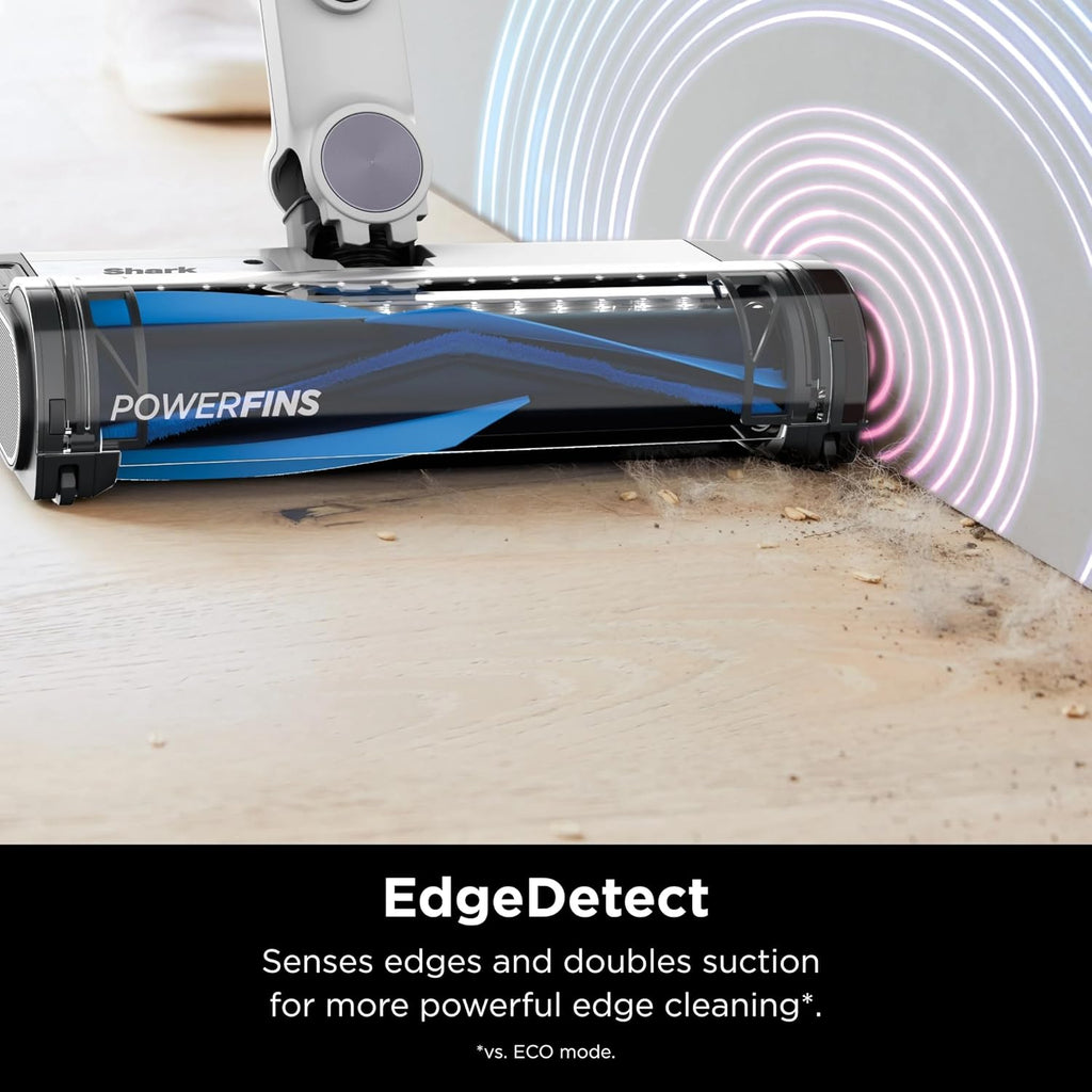 SHARK IW3525Q Detect Pro Auto-Empty System - Lightweight Cordless Stick Vacuum for Pet Hair with HEPA Filter, Odor Neutralizer, Portable Handheld, Charging Dock, Tools (Renewed) (White + Blue)