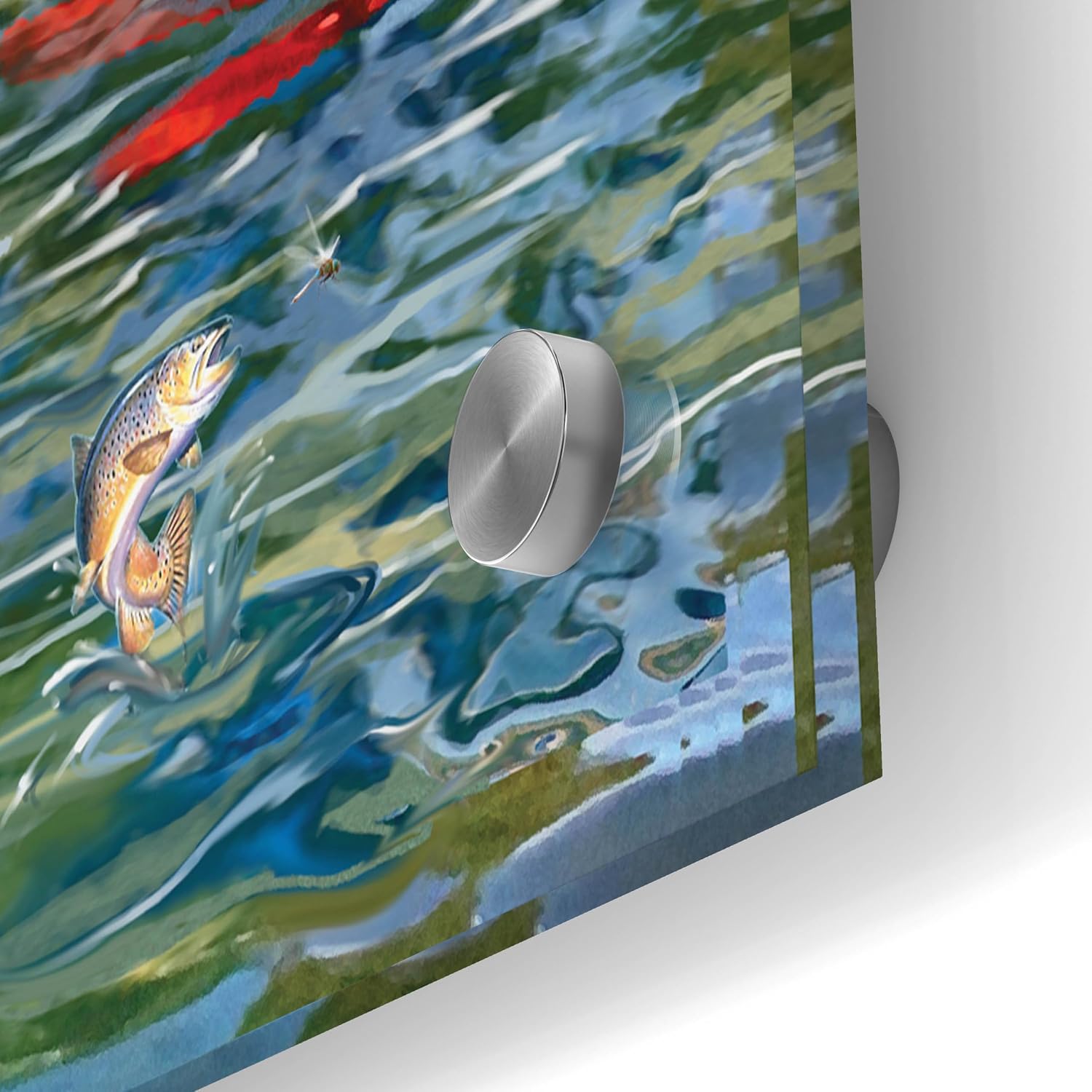 Epic Art 'Gazebo Lake' by Bigelow Illustrations Acrylic Glass Wall Art, 36' x 24'