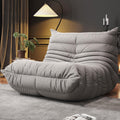 WHGBJA Memory Foam Bean Bag Chair for Adults, Teddy Material Beanbag Sofa with Filler, Cozy Floor Lounge Seat for Living Room, Bedroom, Dorm, Office (Grey)