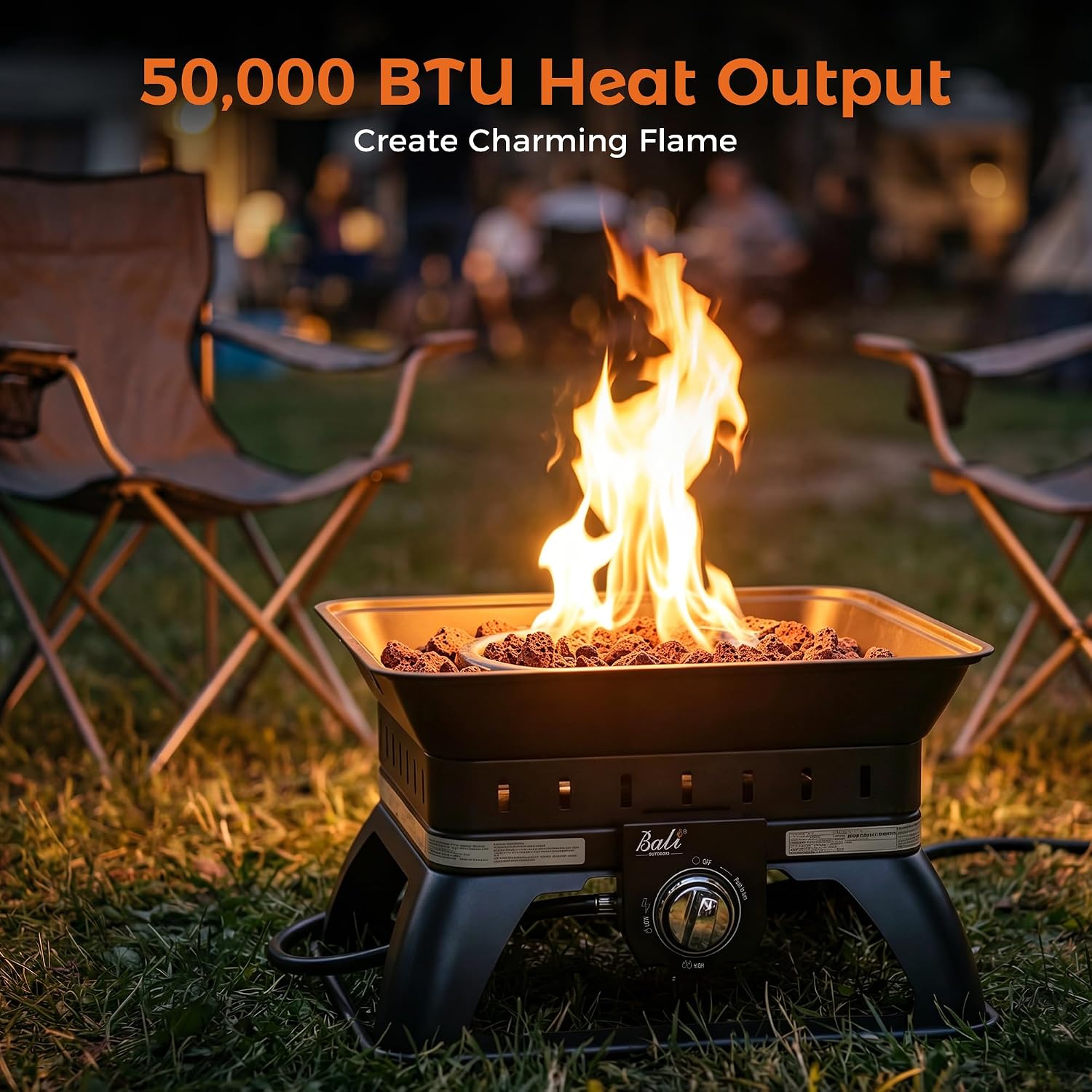 BALI OUTDOORS Propane Fire Pit Perfect for Camping Outdoor Fire Pit for Portable Firepits for Outside Outdoor Patio