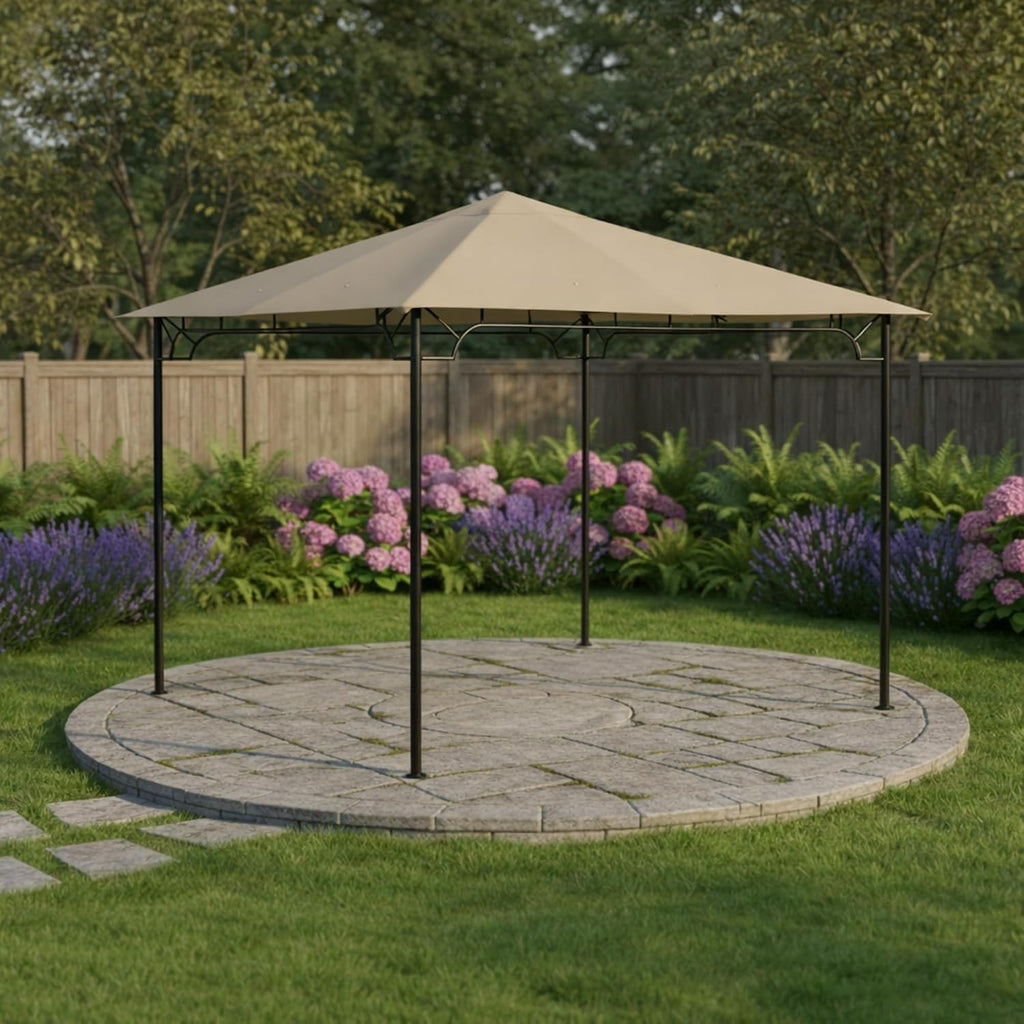 Garden Winds Durable 350 Replacement Canopy Top Compatible with Living Accents 10' x 10' Gazebo Model SJ2013-01 – Beige