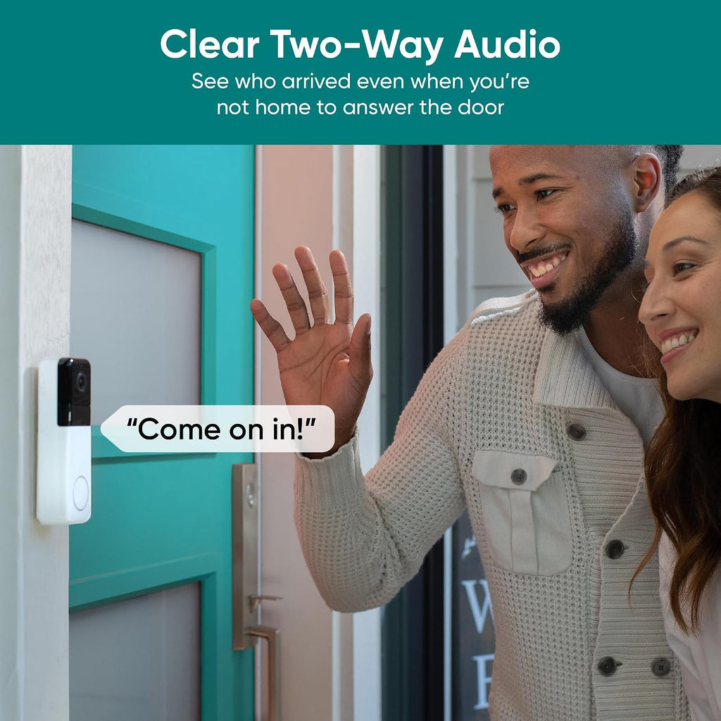 Wyze Wireless Video Doorbell Pro (Chime Included) with Easy-to-Use Design, 1440 HD Video, 1:1 Head-to-Toe View (1:1 Aspect Ratio), 2-Way Audio, Night Vision
