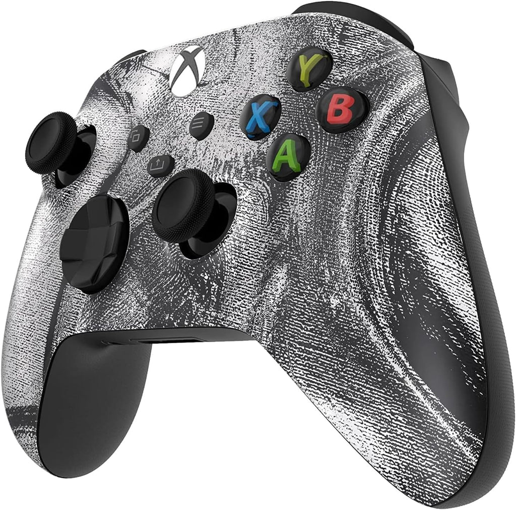 Custom Controllerzz Wireless Controller for Microsoft Xbox Series X/S & Xbox One - Soft Touch Feel - Custom Series X/S Controller (X/S Silver Swirl)
