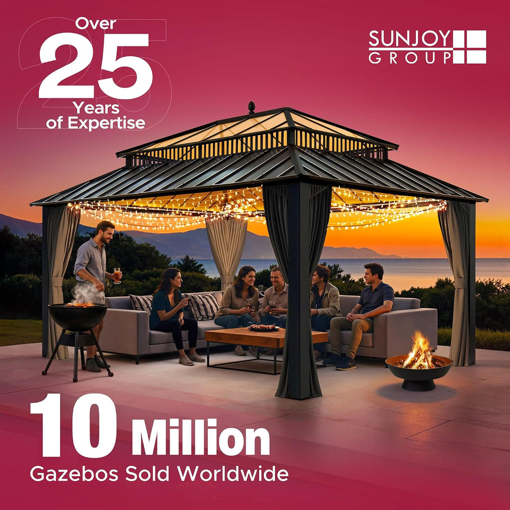 SUNJOY Smokeless Fire Pit with Table Top, 38-Inch Oval Firepit for Outdoor, Stainless Steel Wood Burning Fireplace w/Removable Ash Pan, PVC Cover and Fire Poker, Ideal for Camping, Backyard, Black