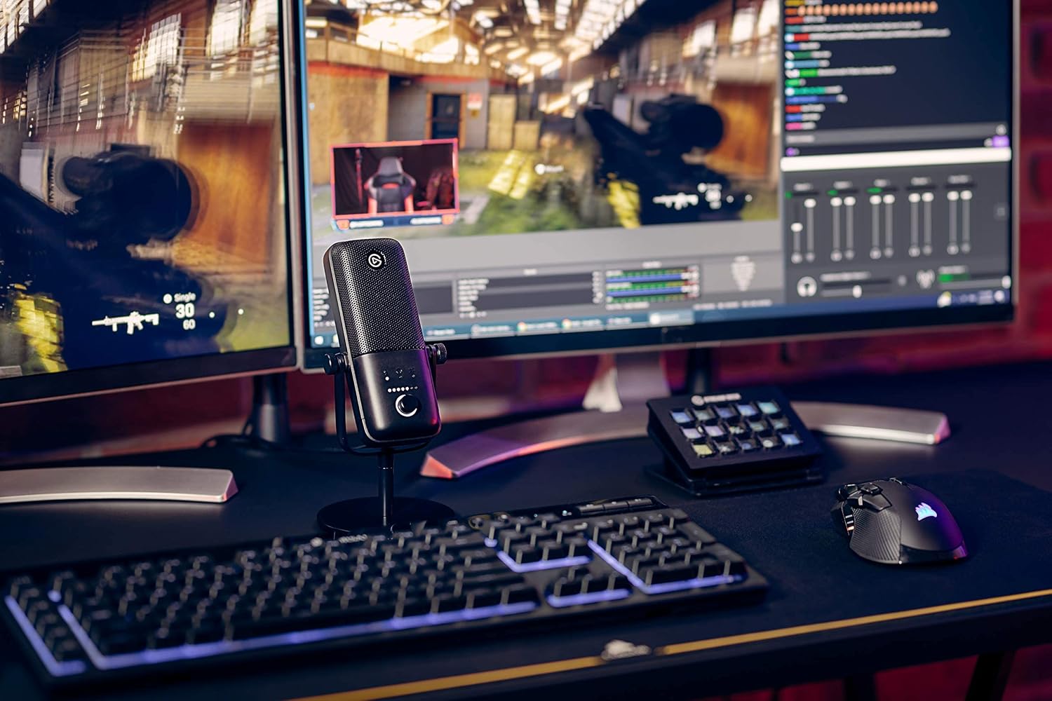 Elgato Wave:3 - Premium Studio Quality USB Condenser Microphone for Streaming, Podcast, Gaming and Home Office, Free Mixer Software, Sound Effect Plugins, Anti-Distortion, Plug 'n Play, for Mac, PC