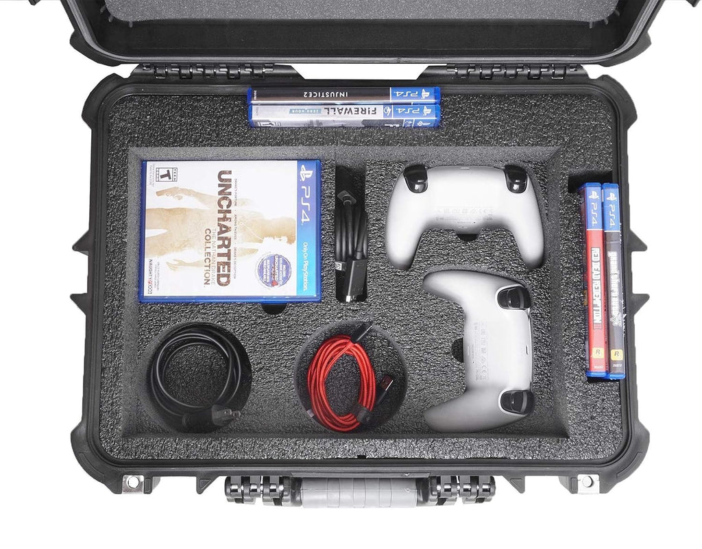 Case Club Case to fit (Gen 1) PS5 - Hard Shell Waterproof Travel Case fits PlayStation 5 Console (Disc or Digital), Controllers, Games, Stand, & Accessories
