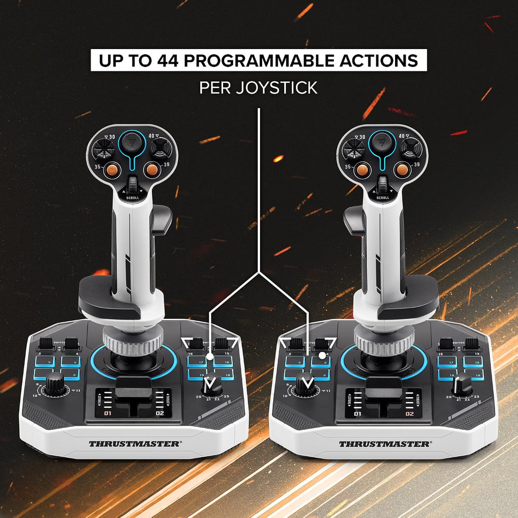 Thrustmaster Sol-R2 HOSAS Dual Flight Joysticks - Hall Effect Technology, 88 Buttons Space Sim Joystick for Flight Simulator - Compatible with PC