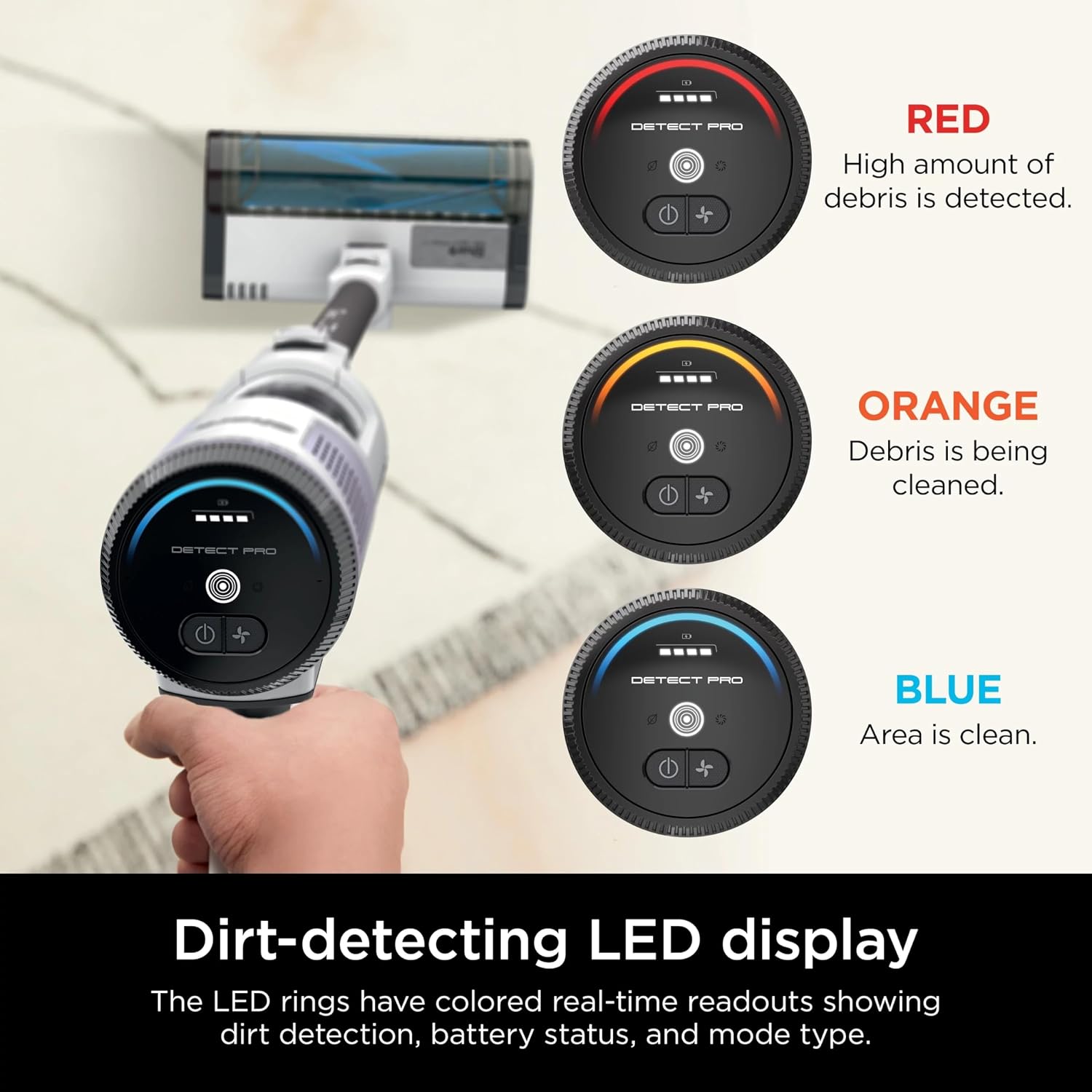 Shark R-IW1120 Detect Pro Cordless Stick Vacuum with PowerFins Brushroll, Stick/Handheld (2-in-1), Ash Purple/Grey - Certified Refurbished