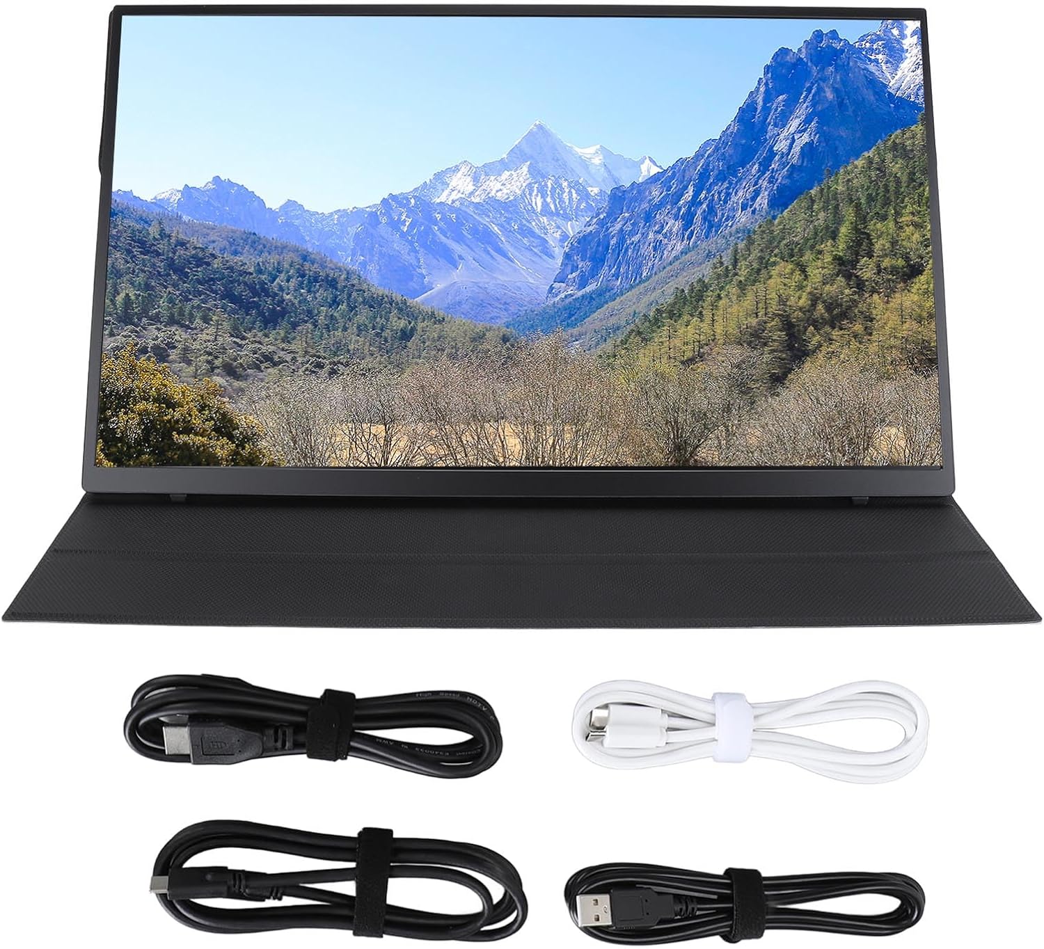 Zunate Portable Gaming Screen, 18.5 Inch 1080P USB C Computer Screen, External Second Screen with Speakers for Laptop PC Phone for Gaming Equipment