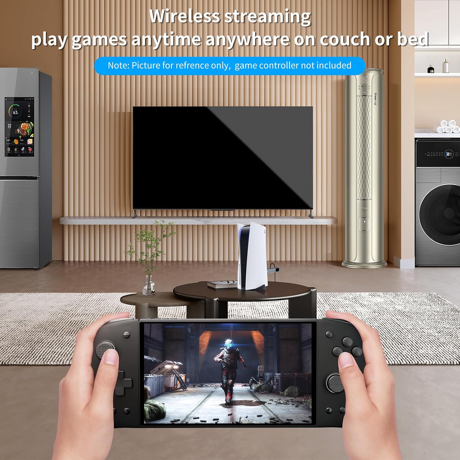 7 inch 60Hz Streaming Gaming Handheld, 0 Latency 100ft Wireless Game Console Monitor Touchscreen for PC,Xbox,PS5/4,Switch(V3 SE)