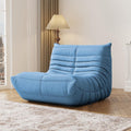 Giant Bean Bag Chair for Adults - Teddy Fleece Fireside Accent Chair with Memory Foam, Comfy Lazy Floor Sofa Couch Boneless Chaise Lounge for Living Room Bedroom Home Theaterr, 1 Seater, Misty Blue